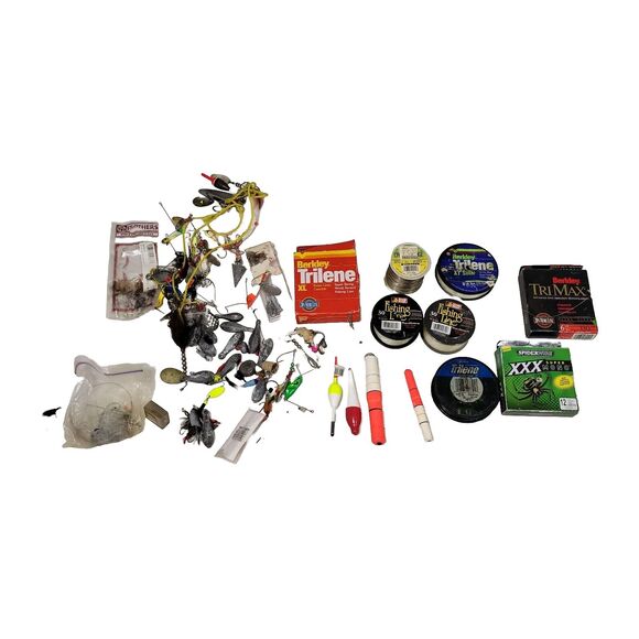 Fishing Line Lures Lot Rubber Worm Bass Trout Bait Outdoor Freshwater Fisherman - Picture 1 of 10